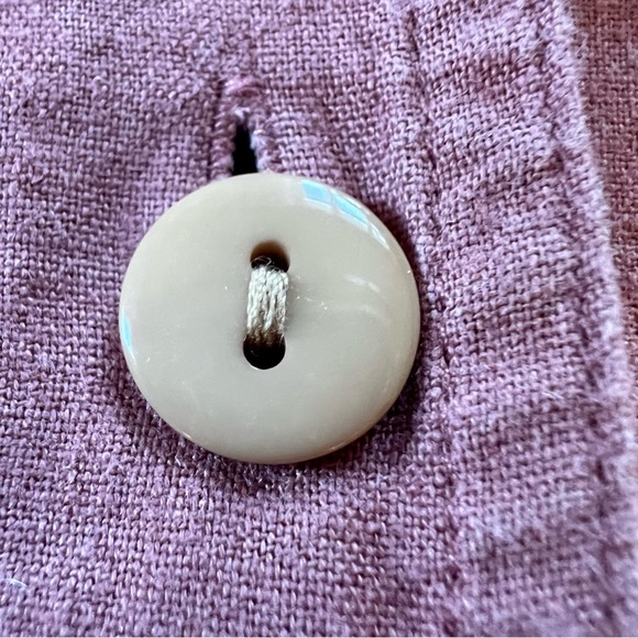 Madewell Linen Blend Camp Shirt in Vintage Quartz Size XL - Picture 9 of 12